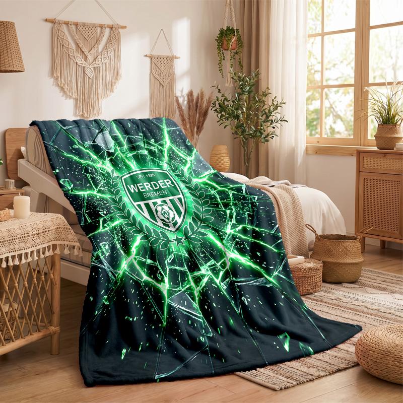Werder Bremen Football Print Flannel Blanket Soft Warm Sofa Bed Throw Blanket For Home Office Bedroom