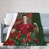 Плед CR7 Роналду Шерстяной Забавный Теплый Пледы для Декора Домашнего Текстиля