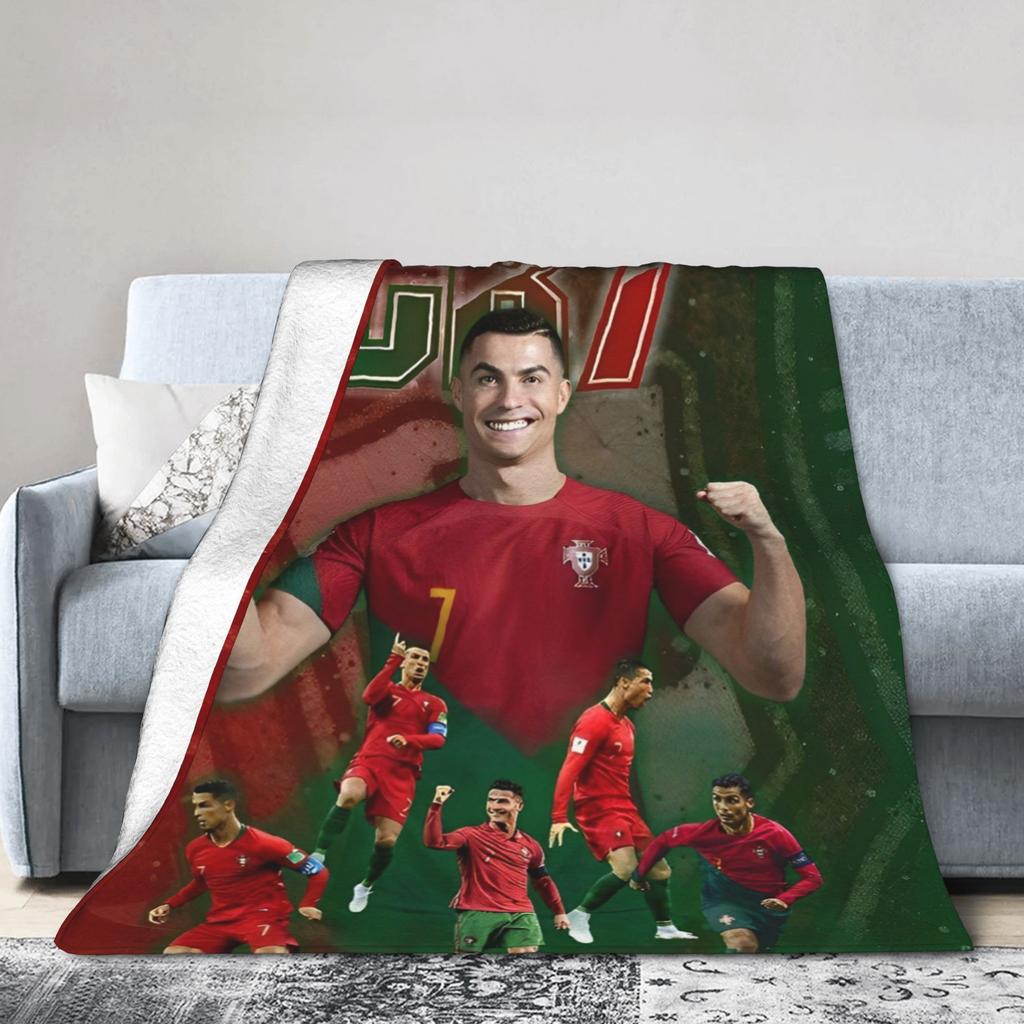 Плед CR7 Роналду Шерстяной Забавный Теплый Пледы для Декора Домашнего Текстиля