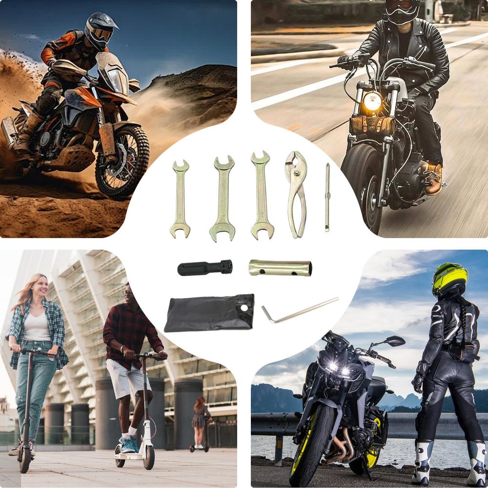 Набор инструментов для мотоцикла Инструменты для обслуживания скутера Ключ для свечей зажигания Отвертка Плоскогубцы Инструменты для обслуживания снегохода