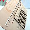 Handmade Wooden Sliding Calendar DIY Desktop Desk Calendar Creative Perpetual Calendar  Study Room