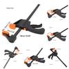 Versatile Wood F Clamp 4/6/8/10/12 Inch Quick Release Button Black+Orange