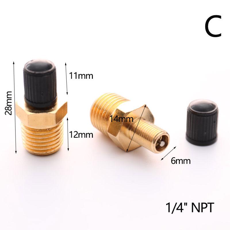 2 шт. M10/1/8''/1/4'' Npt Mpt латунный воздушный компрессор бак заправочный клапан с двойной головкой