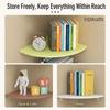 Quarter Circle Home Floating Shelves PVC Wall Corner Storage Rack Floating Corner Shelf  Kitchen