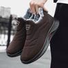 Зимние хлопковые ботинки для мужчин, модные и плюшевые теплые повседневные ботинки, противоскользящие и удобные, легкие ботинки для занятий спортом на открытом воздухе