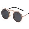 Vintage Steampunk Flip Sunglasses Round Metal Frame Sun Glasses For Men Women Multifunctional Car Fashion Eyewear Uv400