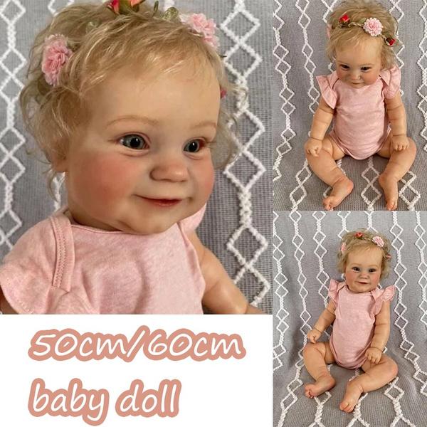 60cm Reborn Toddler Cute Girl Doll with Rooted Blonde