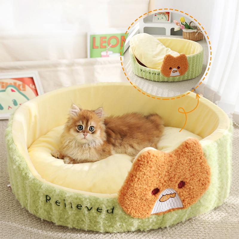 HOOPET кровать для кошек, гнездо для собак, будка для домашних животных, нескользящая зимняя теплая будка для маленьких собак, мягкая подушка для сна для щенков, товары для животных