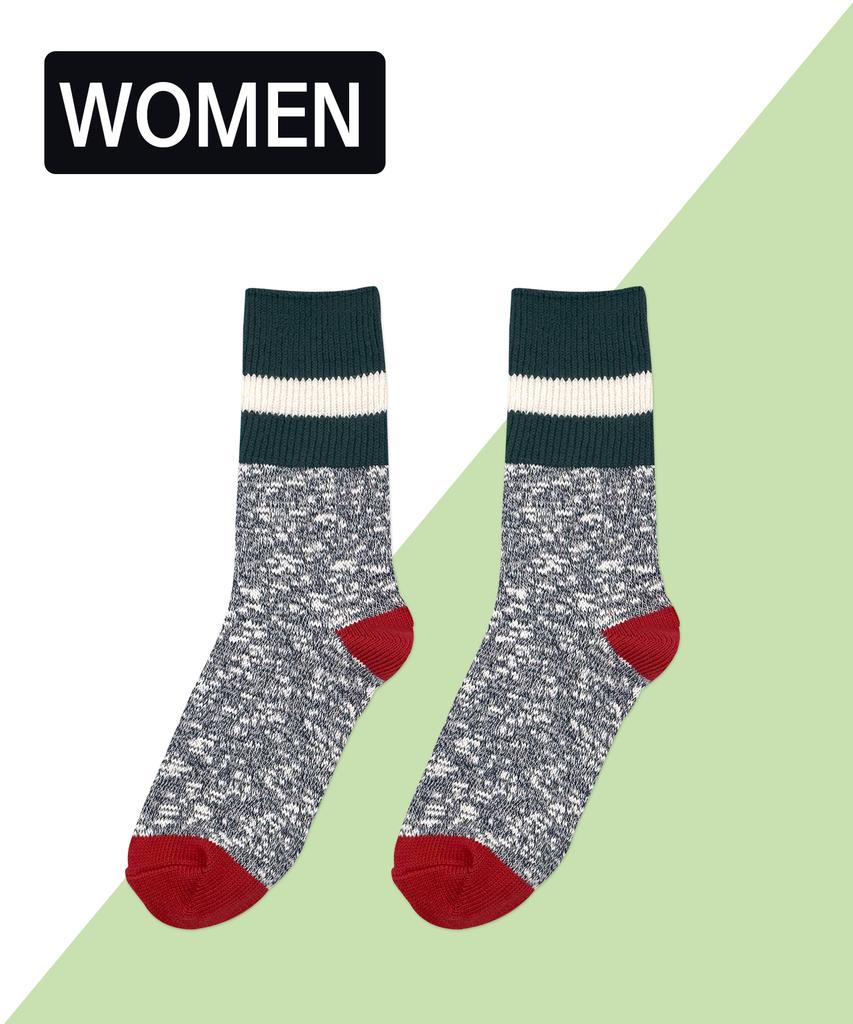Женские зимние носки Eonbidei с узором "косичка" - Зеленые