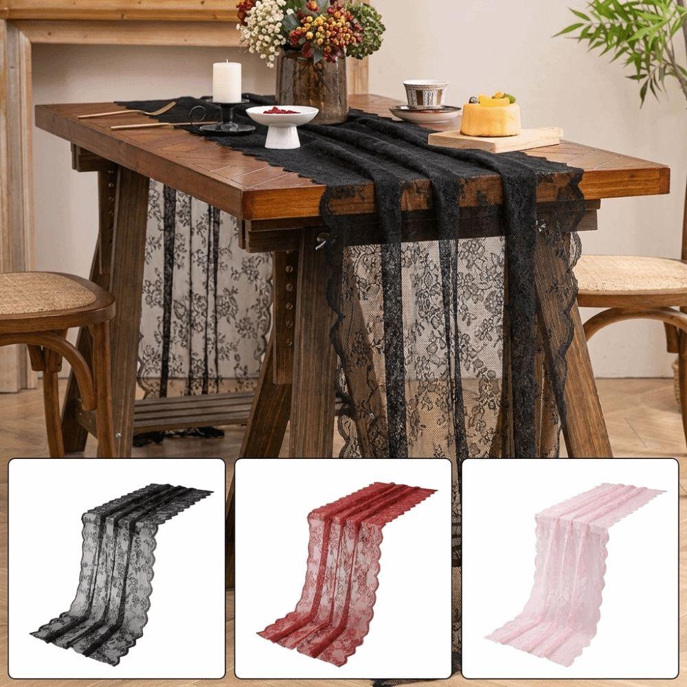 Boho Lace Tablecloth Floral Pattern Wedding Table Decor Lace Table Runner Coffee Table Tv Stand