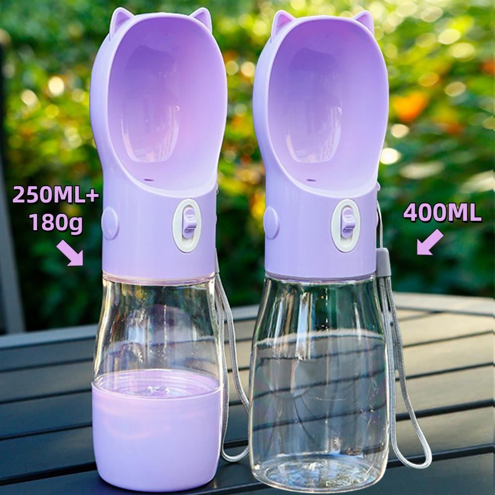 2in1 Dog Portable Water Bottle for Small Large Pet Cats Food Feeder Leak Proof Outdoor Travel Drink Bowl Puppy Chihuahua Supplie