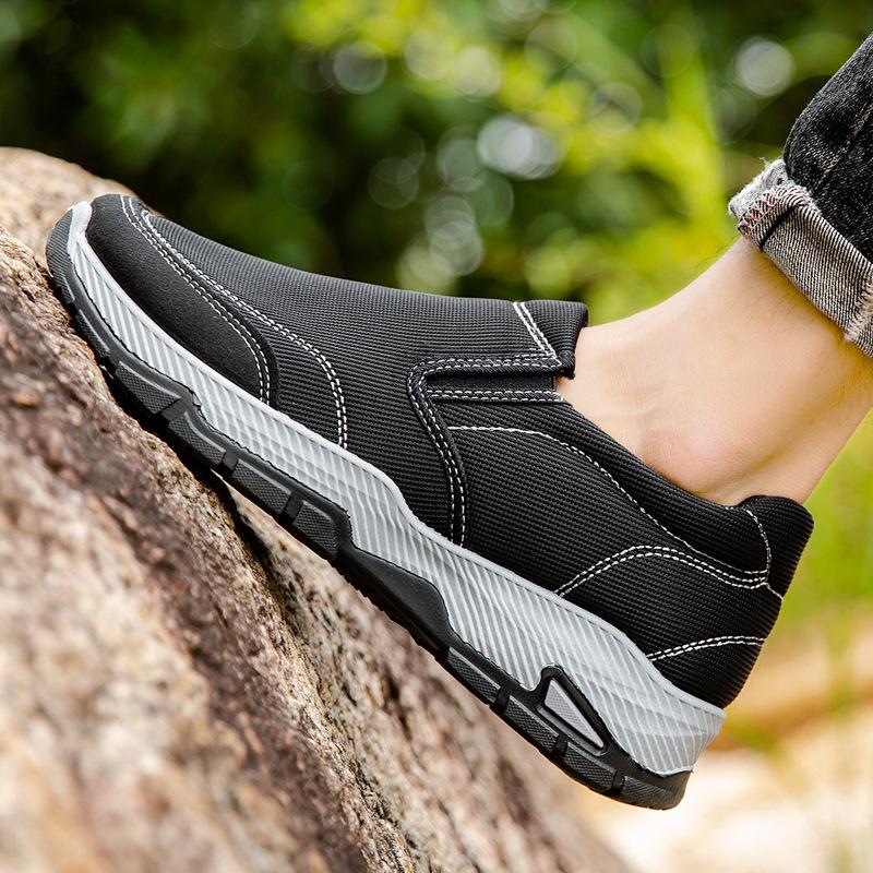 Обувь для активного отдыха Мужские кроссовки Весна Slip on Повседневная мужская обувь Дышащая замшевая кожаная обувь Нескользящая обувь для ходьбы Горячая распродажа обуви