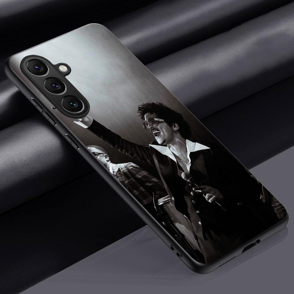 Bru-no cool singer fashion design Phone Case For Samsung Galaxy S26 S25 S24 S23 S22 S21 Plus Ultra Note20 Soft Black