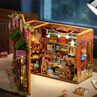 Деревянный кукольный домик, набор для сборки, 3D-пазл, модель здания, DIY, набор ручных игрушек, комната, декор спальни, кукольный домик, на Рождество