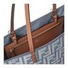 Fendi Дизайн с возможностью двустороннего использования Золотые акценты Металлические детали Хлопковая сумка-тоут Сумка для покупок Сумка через плечо Маленькие женские сумки-тоут синий 8BH424-AUT4-F1SXQ