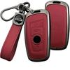 HIBEYO 4-кнопочный смарт-брелок, совместимый с BMW 1 3 4 5 6 7 серии X3 X4 X5 X6 M5 M6 3GT 5GT кожаный ключ и; Аксессуары для чехлов для ключей из сплава