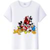 Disney Мультяшные Женские Одежда с Микки Маусом С коротким Рукавом Летние Блузки Мужская Футболка Белые Готические Футболки Харадзюку Топы Женская Футболка