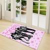 1Pc Kiss Band Blue Light Carpet Rug Customizable Soft Washable Antislip Home Living Room Sofa Mats Personalized Rug 091720