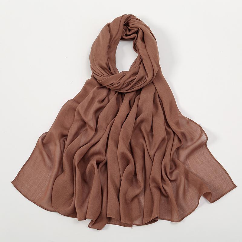 Solid Cotton Modal Hijab For Women Muslim Scarf Big Size Shawls Foulard Islam Head Wraps Headscarves Ramadan Scarves 190*85cm