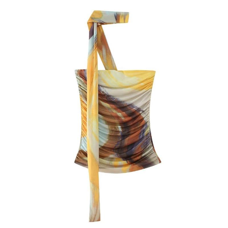 Летние сексуальные топы на шнуровке с леопардовым принтом, женские винтажные майки без рукавов Y2k, женские модные шикарные тонкие эластичные пляжные футболки в стиле ретро