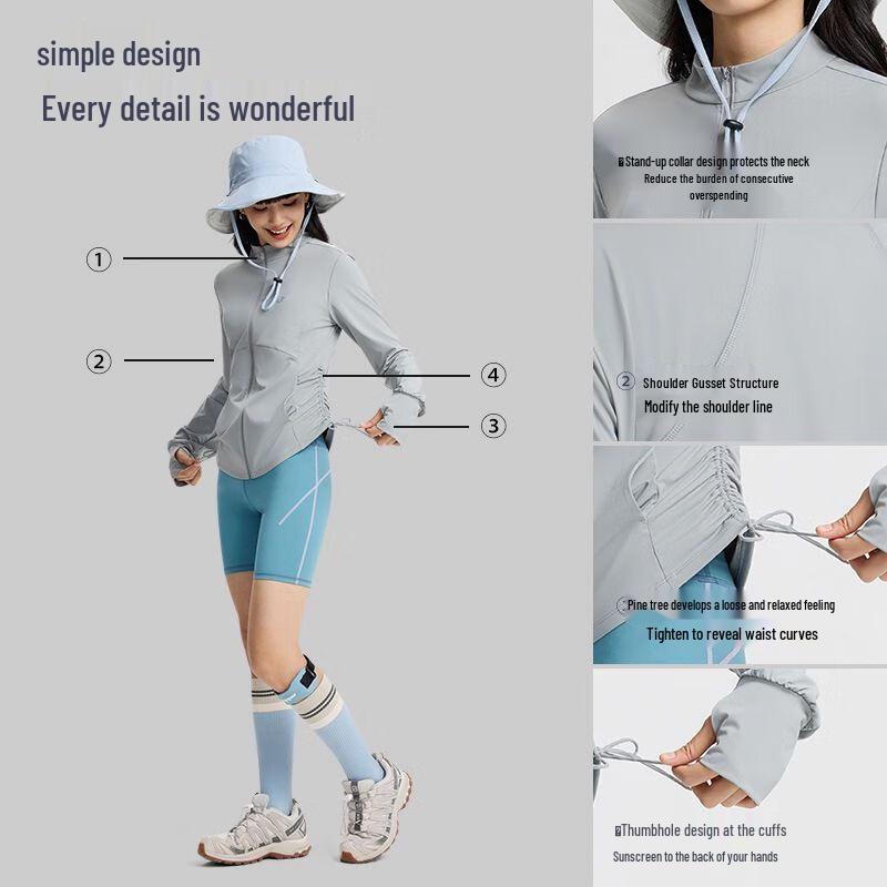 Женская оригинальная куртка TECTOP с защитой от солнца UPF200+, охлаждающая, из пряжи