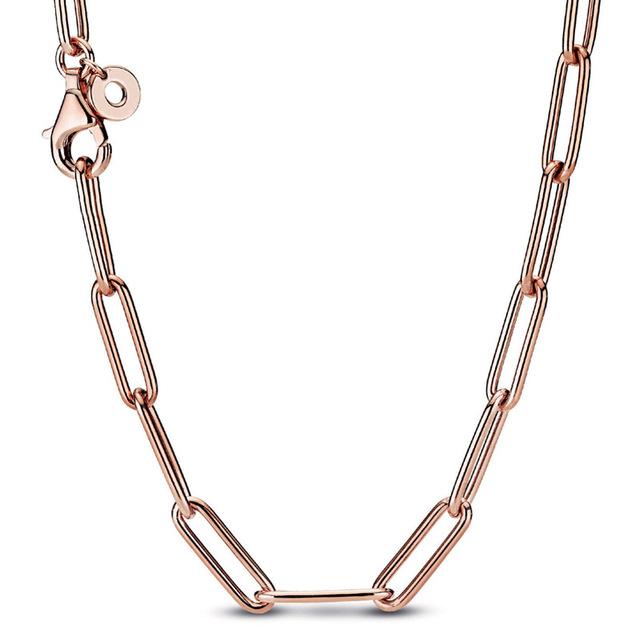 Original New S925  Infinity Knot Bead &Pave Me Link Snake Chain Sliding Necklace For Fashion Bead Charm Diy Jewelry