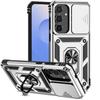 For Samsung S25 FE Case Car Magnetic Ring Stand Slide Camera Armor Shockproof Cover For Samsung Galaxy S25 FE S25FE Coque Funda