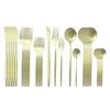 30Pcs Matte Black Gold Cutlery Set Stainless Steel Dinnerware Knife Dessert Fork Spoon Dinner Silverware Party Tableware Set