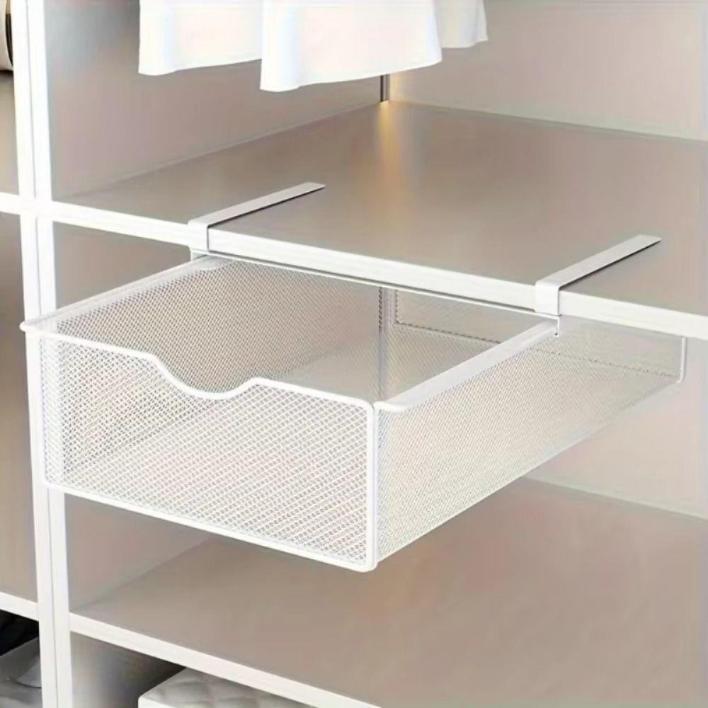 Divided Cabinet Mesh Drawer Breathable Wardrobe Clothes Organizer Closet Hanging Basket Socks