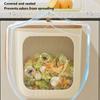 Мусорное ведро для кухни с выдвижной крышкой, настенный мусорный бак из полипропилена для подвешивания на дверцу шкафа, крепление на клейкий крючок и фиксатор для пакета