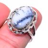Кольцо из чистого серебра 925 пробы с натуральным дендритовым опалом ручной работы S.7 H6Q40