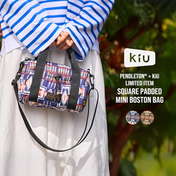 Kiu Pendleton Square Мягкая Мини Бостон с плечевым ремнем и идеально подходит для улицы Сделано в Harding Bag, водонепроницаемый, водоотталкивающий, стеганый, карман,