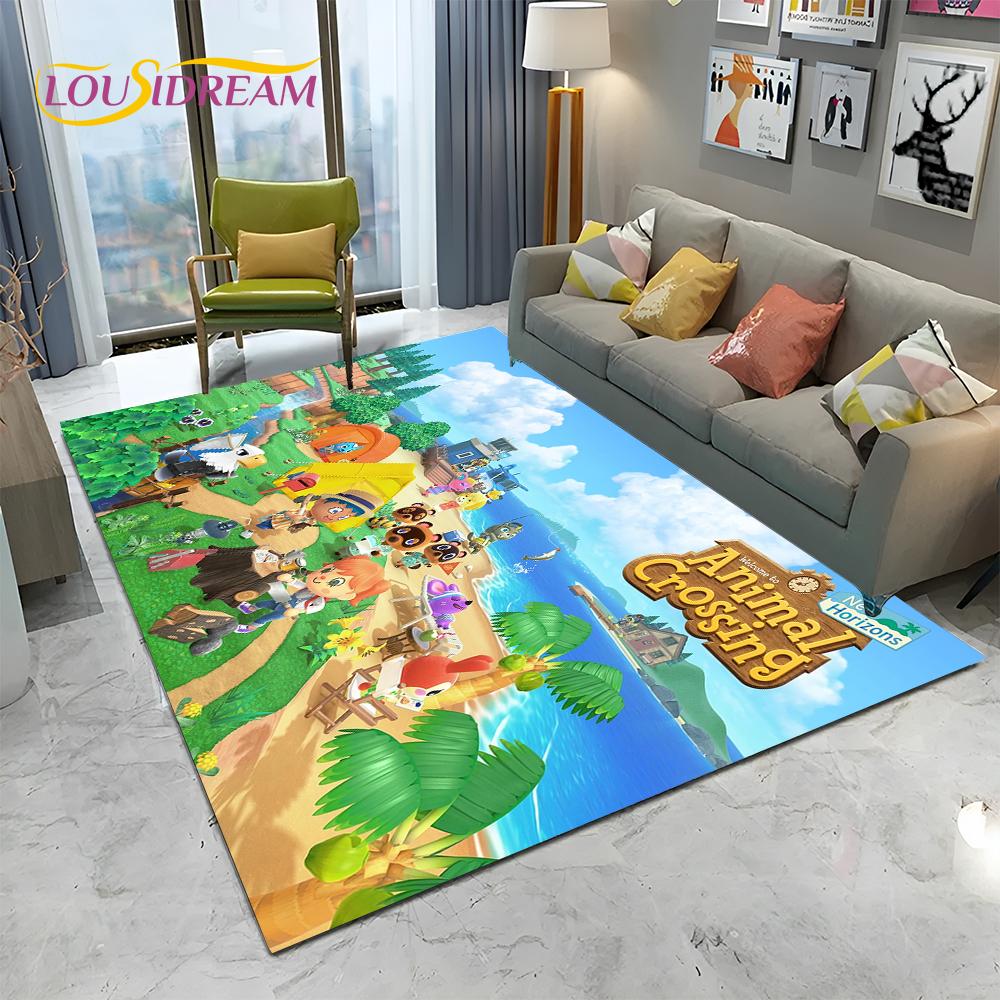 Ковер с рисунком Animal Crossing New Horizons, Ковер для гостиной, спальни, дивана, Придверный коврик, Декор, Детский нескользящий коврик для игр