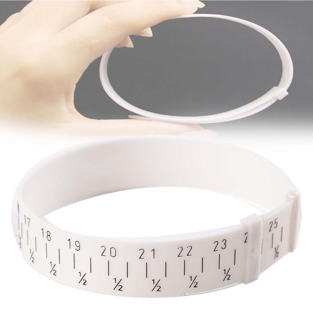 Plastic Bracelet Bangle Gauge Sizer Jewelry Measure Wrist Size Tool 15-25cm