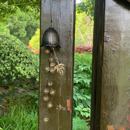 Halloween Witch Bell Wind Chime Hanging Metal Bell Farmhouse Rustic Vintage Outdoor Garden Patio Hanging Wind Bell Decoration Ornament