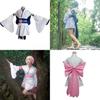 Изысканный наряд кимоно Рам Рем для косплея по Rezero Kara Hajimeru Isekai Seikatsu