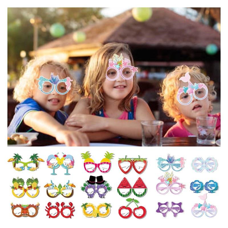 Colorful Mermaid And Fruit Themed Paper Glasses For Children Ideal For Summer Parties And Festive Occasions
