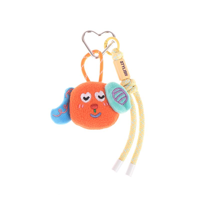 Кавайный брелок для ключей с куклой животного, милый мультяшный брелок с плюшевыми куклами, красочное плетеное веревочное кольцо для ключей, подвеска для сумки, подарки для пары