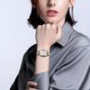 Seiko Watch Copy Эластичные часы из нержавеющей стали с квадратными римскими цифрами Кварцевые точные часы Водонепроницаемые крутые часы-браслет Деловые повседневные римские цифры