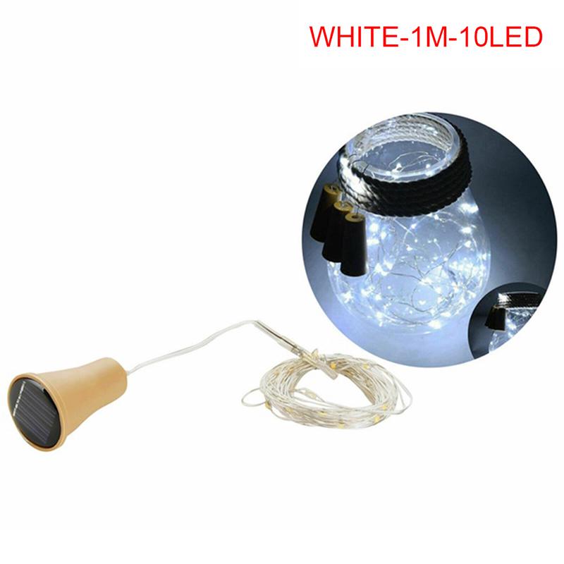 Солнечная энергия бутылки вина огни светодиодные струны медный провод украшения дома партии