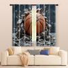 2 pcs   filtering curtains (excluding rods   non-movable   without batteries) Brave basketballbackgroundsuitable for use in