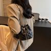 2024 Diamond Pattern Luxury Drawstring Bucket Crossbody Bag - Women's Small Round Barrel Shoulder Bag