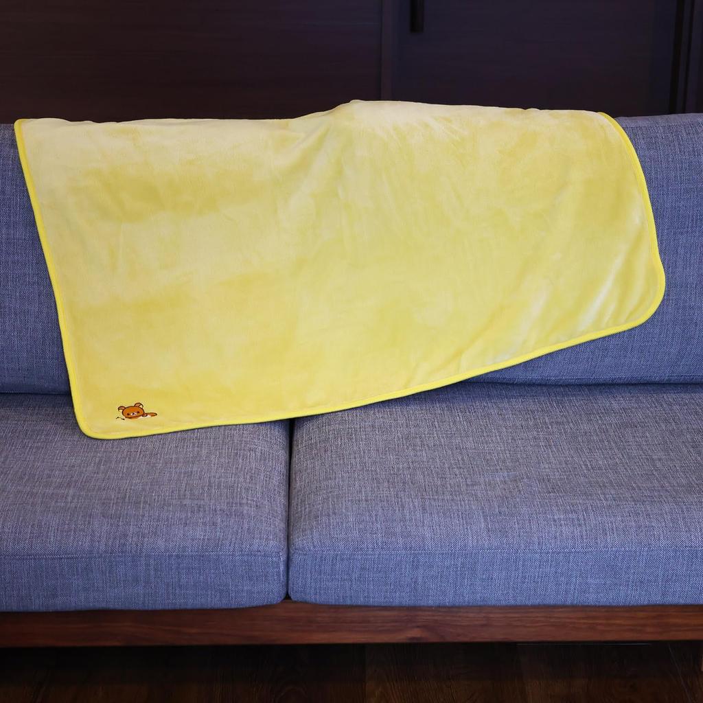 Одеяло-талисман Marushin Rilakkuma с завязками, поза Rilakkuma, высота 70 см x ширина 100 см, милое, пушистое, стильное, товары для холодной погоды 6485003700 Прибл.