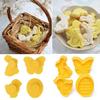 4Pc / Set Easter Egg Rabbit Chick Butterfly Plastic Fondant Cookie Cutter Mold Biscuit Cake Decor