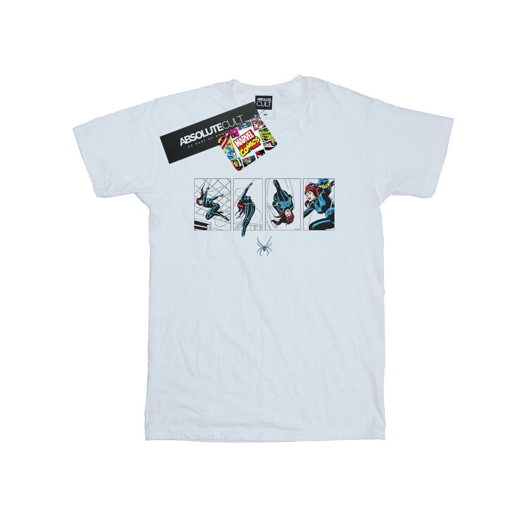 Marvel Comics Womens/Ladies Black Widow Comic Strip Cotton Boyfriend T-Shirt
