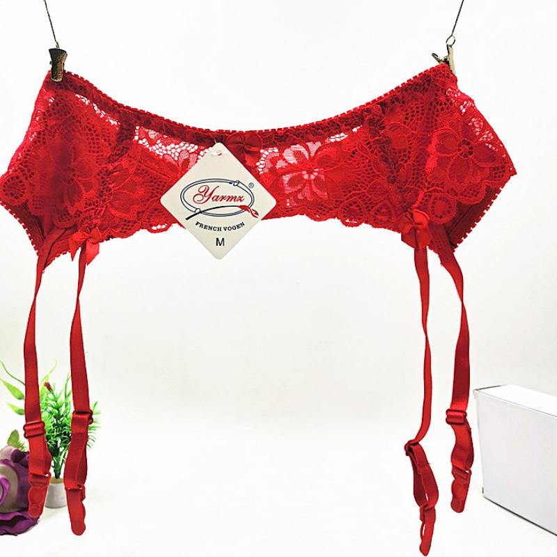 Women's Sexy Lace Garter Belt Plus Size Adjustable Mesh Skirt High Waist Erotic Panties