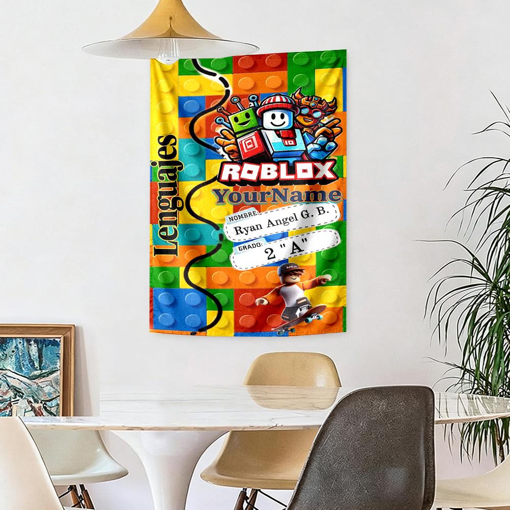 Roblox Custom Your Name Wall Decor Tapestry Art For Pet Memorial Birthdaywedding Party Backdrop Family Gift