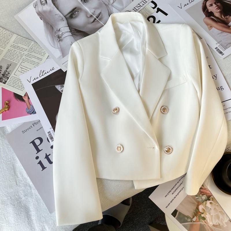 Spring Female Small Fragrance Double Breasted Short Coat And Jacket Women Blazers