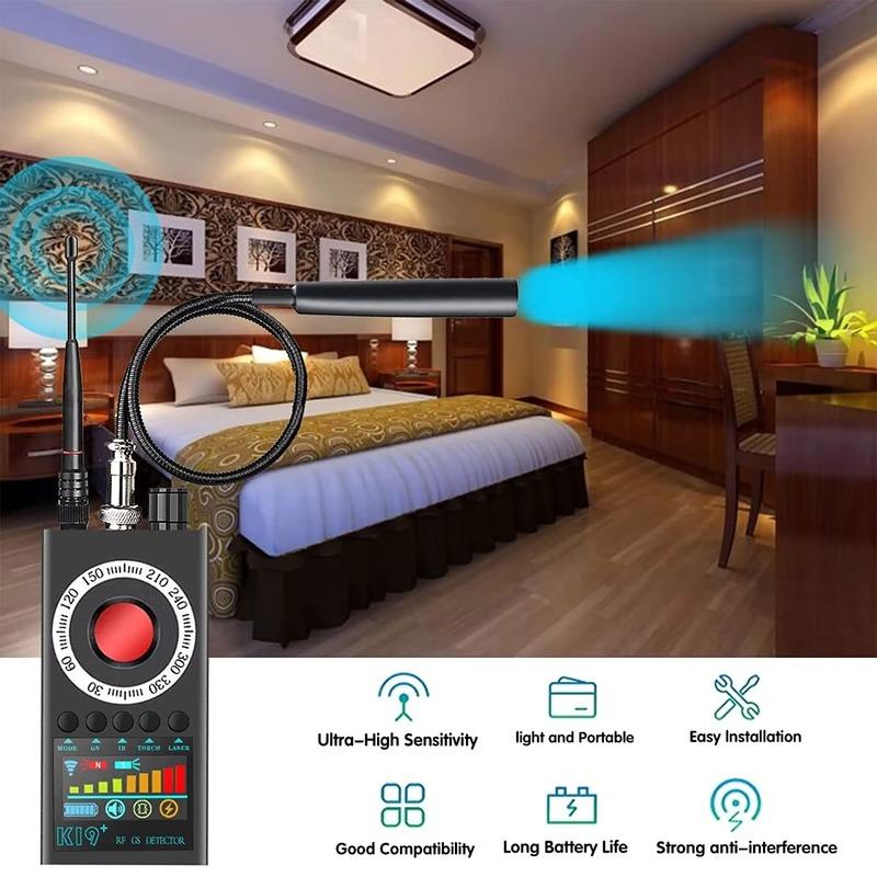 Новый детектор скрытых камер K19, беспроводной радиочастотный GSM-сигнал, прослушивание телефонных разговоров, GPS-трекер, детектор скрытых камер, искатель жучков