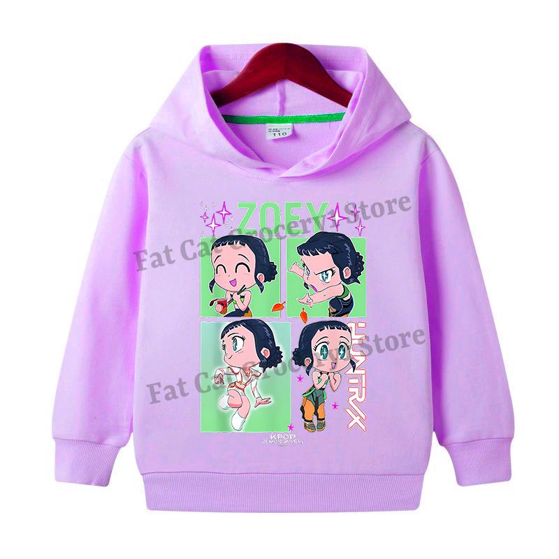 K-pop Толстовки Охотник на демонов для девочек и мальчиков Аниме Руми Мира Зои Свитшот Детский Весенне-осенний Пуловер с Длинными Рукавами Детская Одежда